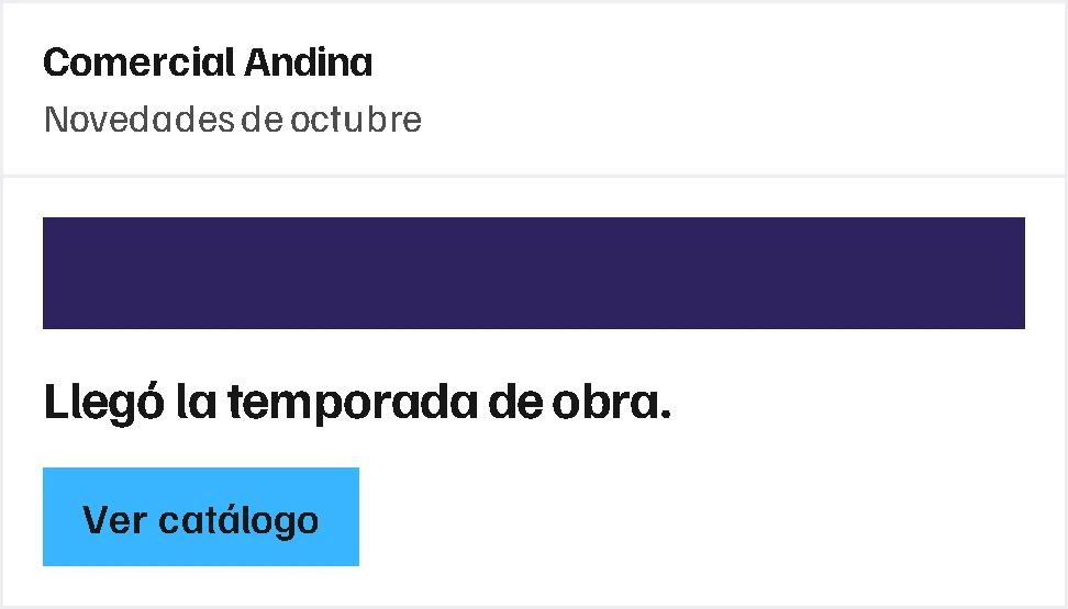 Vista de Email marketing con datos de demostración