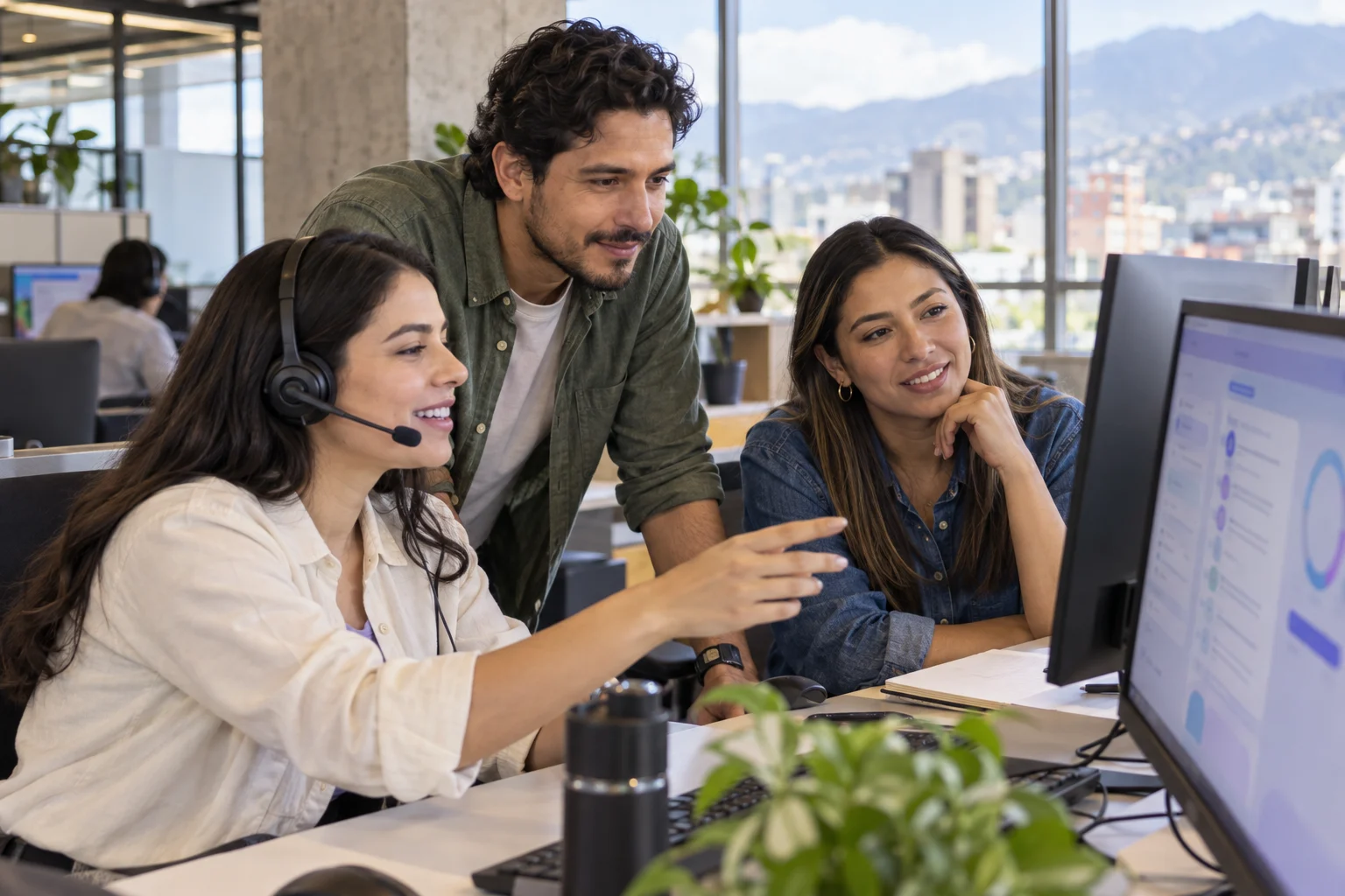 Illustrative customer service team
